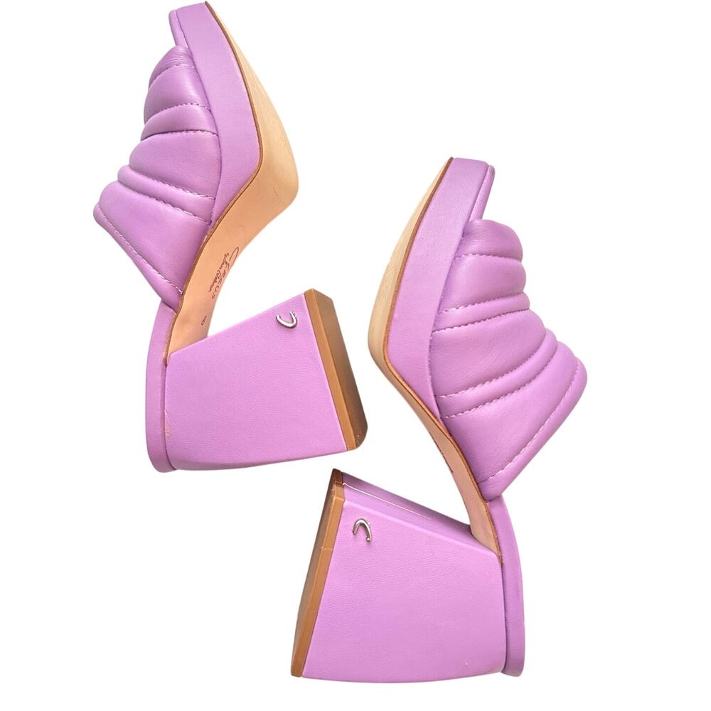 Circus NY Sam Edelman Marlie Platform Mules Womens 8 Lilac Block Heel